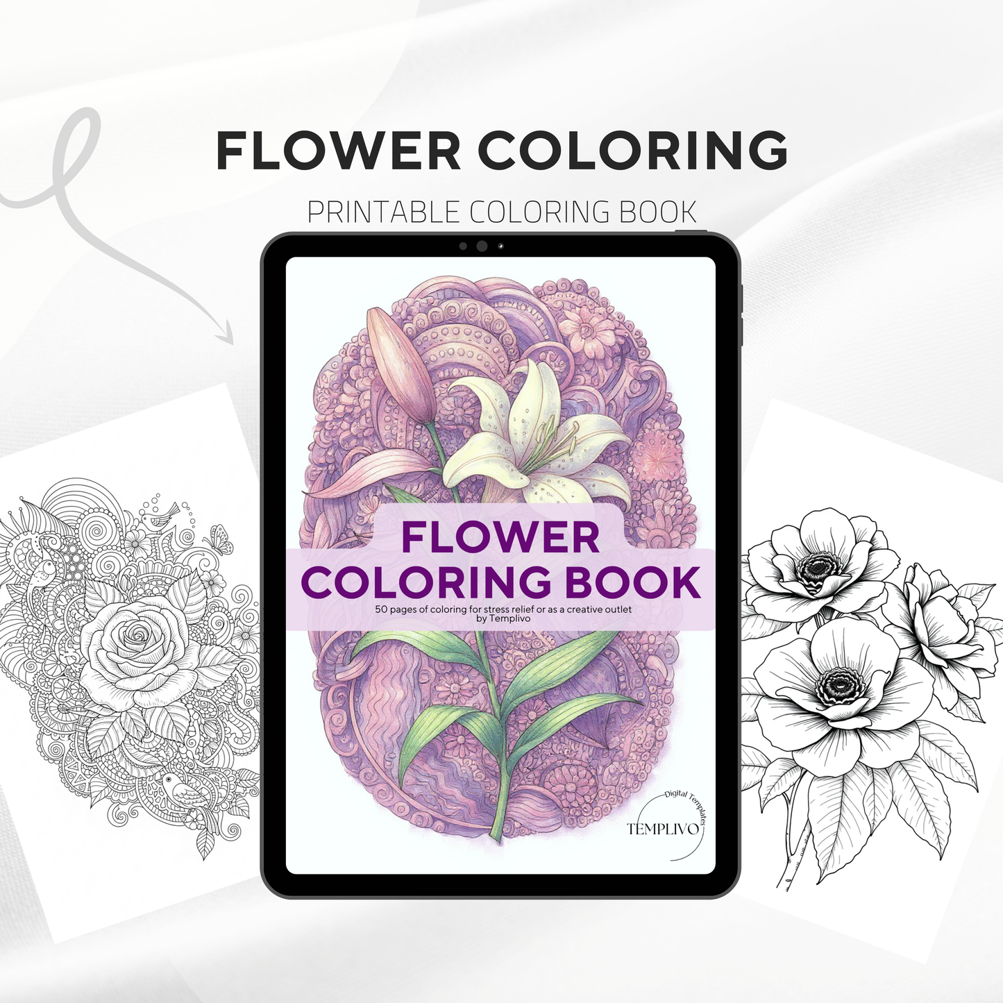 Adult coloring book, flowers, coloring book, floral, coloriage png, floral coloring pages, adult coloring pages, doodle colouring book, flower colouring pages png, adult coloring pages printable, adult coloring, coloring pages for adults, coloring page digital, Instant download, Intricate, High detail, Line art, best seller, Blumen Malbuch, Ausmalbuch für Erwachsene