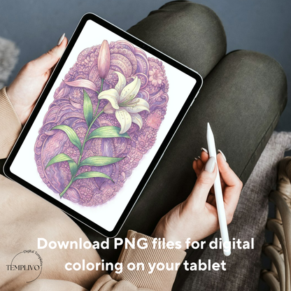 Flower Coloring Book, coloring pages for adults, flower coloring pages, adult coloring book, adult coloring pages printable, Blumen Malbuch, Ausmalbuch für Erwachsene