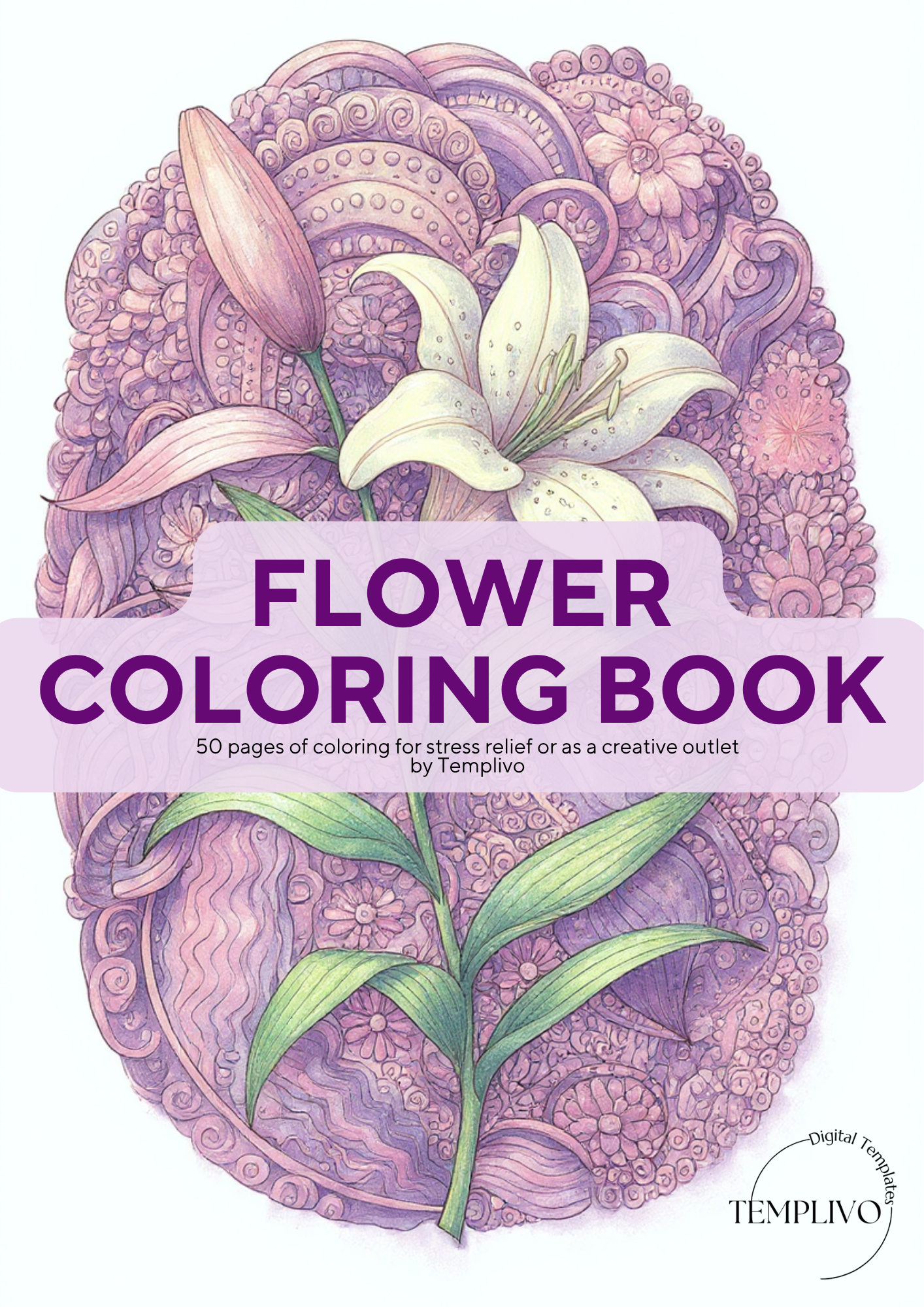 Flower Coloring Book, coloring pages for adults, flower coloring pages, adult coloring book, adult coloring pages printable, Blumen Malbuch, Ausmalbuch für Erwachsene