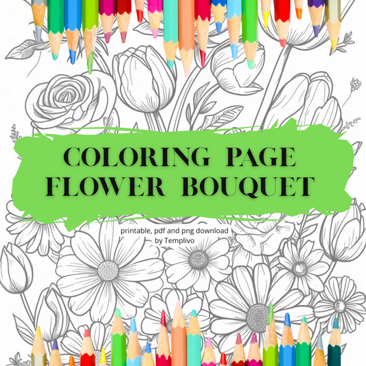 Flower Coloring Page, coloring page, Malseite Blumen, Ausmalbild, Ausmalen, BLumen malen, Flower coloring, adult coloring, relaxing coloring page