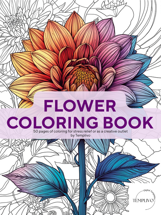 Adult coloring book, floral colouring, adult coloring sheets, flower theme, Flower Coloring Book, digital coloring book, printable coloring pages, flower coloring, Malbuch, Blumen malen, ausmalen, Blumen ausmalen, relaxing coloring, Ausmalbuch, line art, intricate, flowers