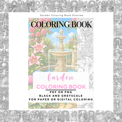 Adult coloring book, garden coloring book, botanical coloring book, floral, livre de coloriage, pdf, png floral coloring pages, adult coloring pages, doodle colouring book, flower colouring pages png, adult coloring pages printable, adult coloring, coloring pages for adults, coloring page digital, Instant download, Intricate, High detail, Line art, best seller, grey scale, botanical garden, Malbuch, Malseiten
