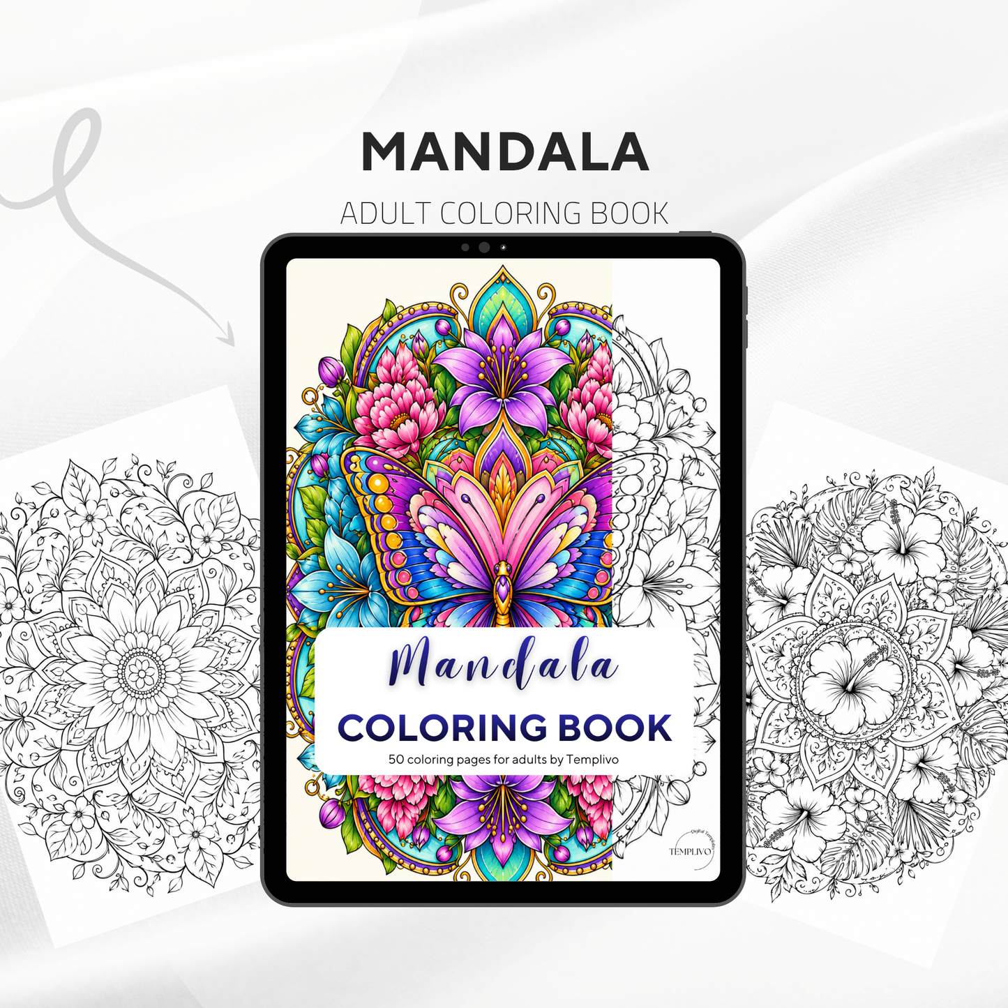 Adult coloring book, Mandala coloring book, Mandala, livre de coloriage, pdf, png, fantasy coloring pages, adult coloring pages, doodle colouring book, floral colouring pages png, adult coloring pages printable, adult coloring, coloring pages for adults, coloring page digital, Instant download, high detail and intricate, Line art, best seller, grey scale, Mandala Malvorlagen, Malbuch, Malseiten