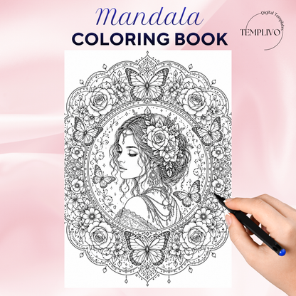 Adult coloring book, Mandala coloring book, Mandala, livre de coloriage, pdf, png, fantasy coloring pages, adult coloring pages, doodle colouring book, floral colouring pages png, adult coloring pages printable, adult coloring, coloring pages for adults, coloring page digital, Instant download, high detail and intricate, Line art, best seller, grey scale, Mandala Malvorlagen, Malbuch, Malseiten
