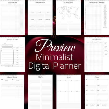 Digital Planner, Sunday MOnday start, Digitaler Planer, Minimalist Digital Planner, printable planner, undated Digital planner, simple minimal Digital Planner - Sunday Start, Monday start, journal for samsung notes, goodnotes and ipad, daily, weekly and monthly pages with lifestyle templates, daily planner, weekly planner, monthly planner, digital planner, goodnotes planner, digital journal, notebook, adhd planner, hyperlinked, digital download, digitaler planer, digitale agenda, digital notebook