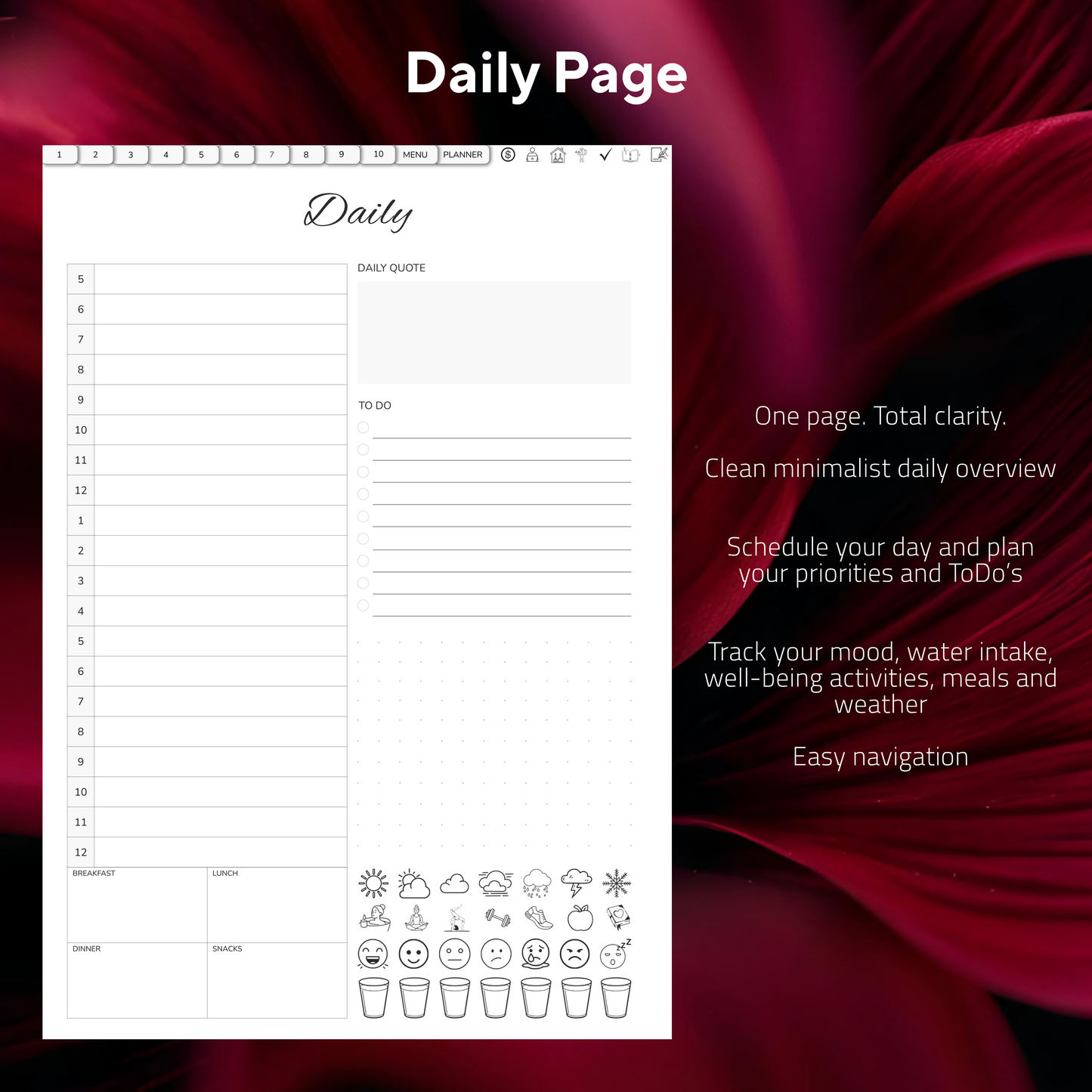 Digital Planner, Sunday MOnday start, Digitaler Planer, Minimalist Digital Planner, printable planner, undated Digital planner, simple minimal Digital Planner - Sunday Start, Monday start, journal for samsung notes, goodnotes and ipad, daily, weekly and monthly pages with lifestyle templates, daily planner, weekly planner, monthly planner, digital planner, goodnotes planner, digital journal, notebook, adhd planner, hyperlinked, digital download, digitaler planer, digitale agenda, digital notebook