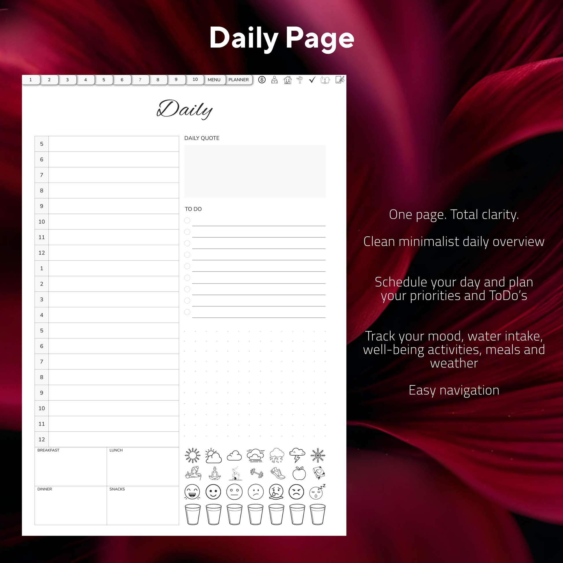 Digital Planner, Sunday MOnday start, Digitaler Planer, Minimalist Digital Planner, printable planner, undated Digital planner, simple minimal Digital Planner - Sunday Start, Monday start, journal for samsung notes, goodnotes and ipad, daily, weekly and monthly pages with lifestyle templates, daily planner, weekly planner, monthly planner, digital planner, goodnotes planner, digital journal, notebook, adhd planner, hyperlinked, digital download, digitaler planer, digitale agenda, digital notebook