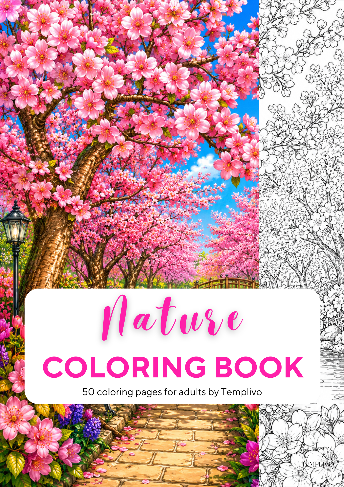 Adult coloring book, nature coloring book, floral, livre de coloriage, pdf, png, nature coloring pages, adult coloring pages, doodle colouring book, forest colouring pages png, adult coloring pages printable, adult coloring, coloring pages for adults, coloring page digital, Instant download, high detail and intricate, Line art, best seller, grey scale, NAtur Malvorlagen, Wald Malbuch, Malseiten