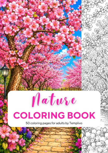 Adult coloring book, nature coloring book, floral, livre de coloriage, pdf, png, nature coloring pages, adult coloring pages, doodle colouring book, forest colouring pages png, adult coloring pages printable, adult coloring, coloring pages for adults, coloring page digital, Instant download, high detail and intricate, Line art, best seller, grey scale, NAtur Malvorlagen, Wald Malbuch, Malseiten