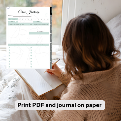 Digital Planner, self care planner, hyperlinked digital planner, self care, planner in emerald green, Planer, Selbstfürsorge, Selbstliebe, self-love planner, pdf download