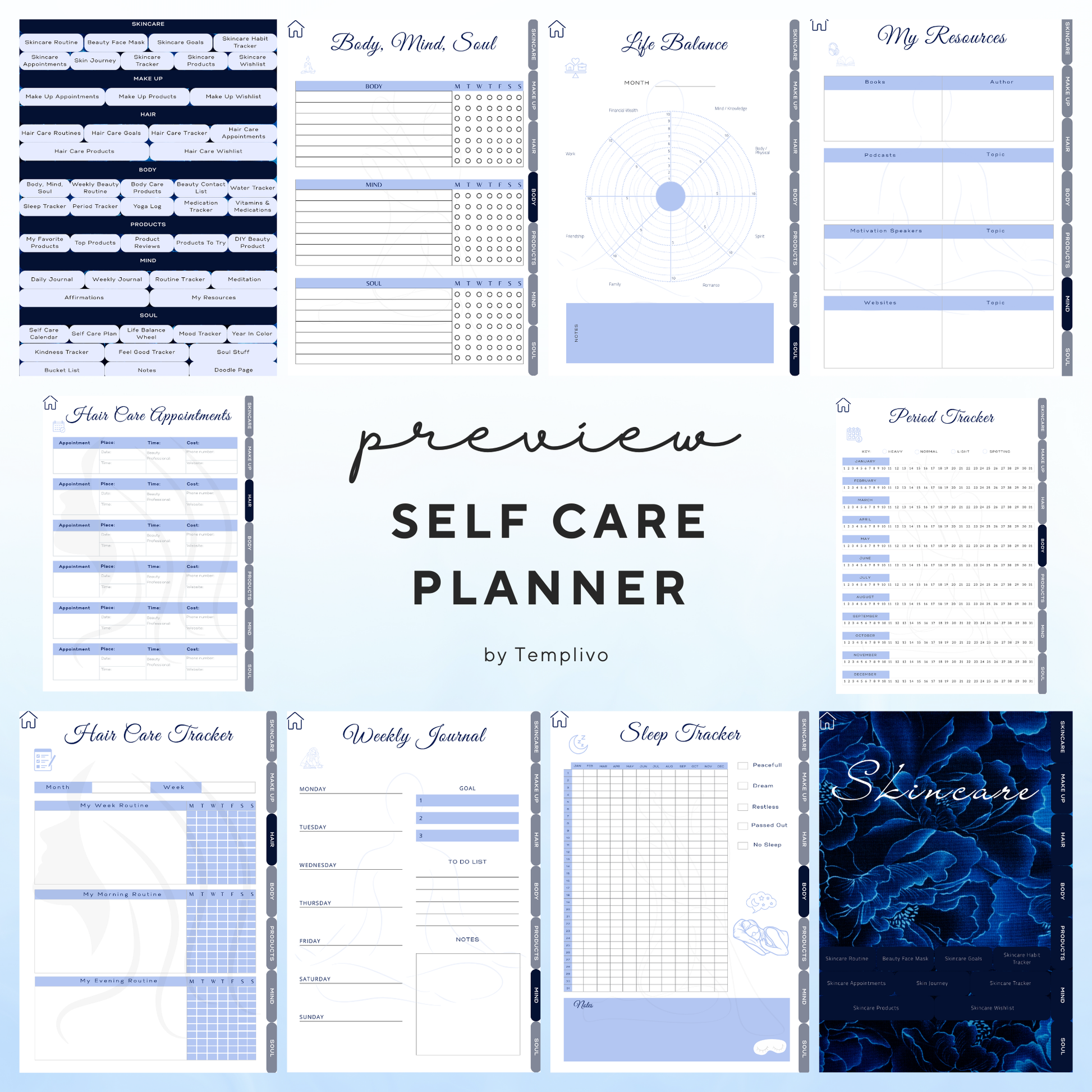 Self care planner, Daily journal, Digital journal, Digital self care, Self care, Self care journal,  Printable self care, Self love planner, Wellness planner, Daily planner, Self love journal, Pdf planner, Digital planner, Tagebuch, Selbstfürsorge Planer