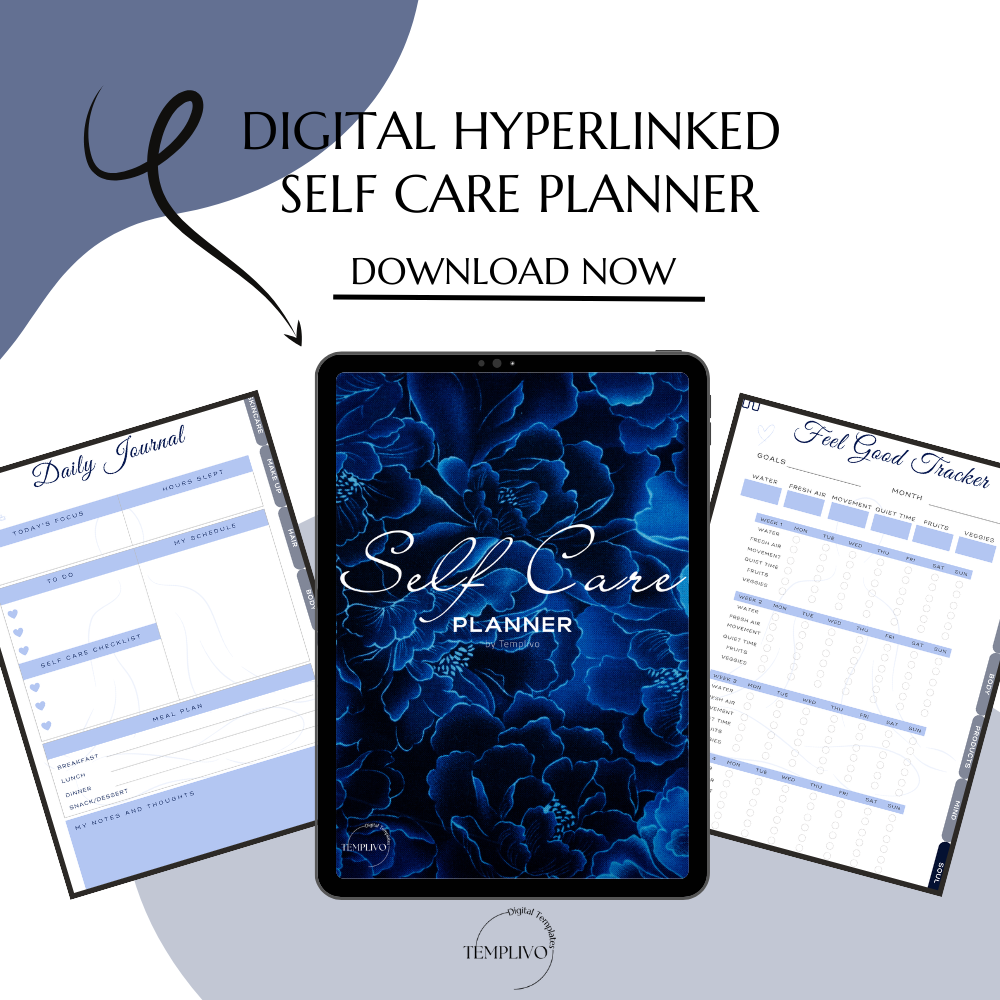 Self care planner, Daily journal, Digital journal, Digital self care, Self care, Self care journal,  Printable self care, Self love planner, Wellness planner, Daily planner, Self love journal, Pdf planner, Digital planner, Tagebuch, Selbstfürsorge Planer