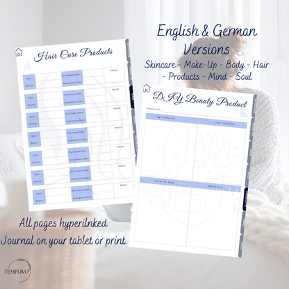 Self care planner, Daily journal, Digital journal, Digital self care, Self care, Self care journal,  Printable self care, Self love planner, Wellness planner, Daily planner, Self love journal, Pdf planner, Digital planner, Tagebuch, Selbstfürsorge Planer