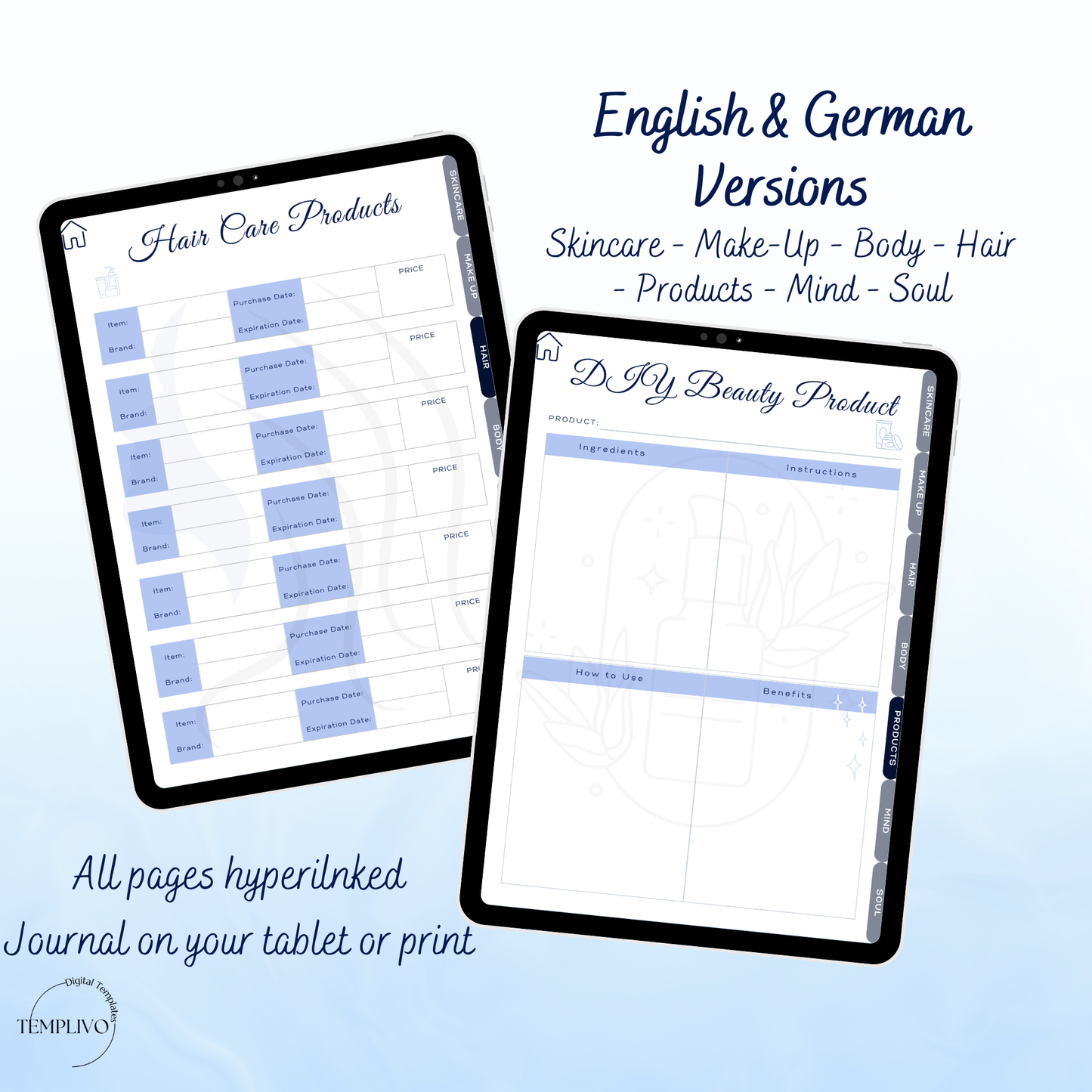 Self care planner, Daily journal, Digital journal, Digital self care, Self care, Self care journal,  Printable self care, Self love planner, Wellness planner, Daily planner, Self love journal, Pdf planner, Digital planner, Tagebuch, Selbstfürsorge Planer