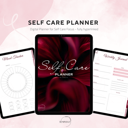 Self care planner, Daily journal, Digital journal, Digital self care, Self care, Self care journal,  Printable self care, Self love planner, Wellness planner, Daily planner, Self love journal, Pdf planner, Digital planner, Tagebuch, Selbstfürsorge Planer