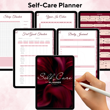 Self care planner, Daily journal, Digital journal, Digital self care, Self care, Self care journal,  Printable self care, Self love planner, Wellness planner, Daily planner, Self love journal, Pdf planner, Digital planner, Tagebuch, Selbstfürsorge Planer