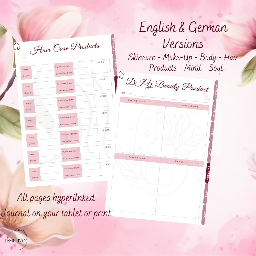 Self care planner, Daily journal, Digital journal, Digital self care, Self care, Self care journal,  Printable self care, Self love planner, Wellness planner, Daily planner, Self love journal, Pdf planner, Digital planner, Tagebuch, Selbstfürsorge Planer