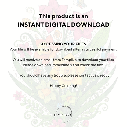 Coloring Book - Spring Flowers