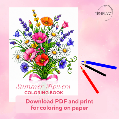 Adult coloring book, summer flowers, coloring book, floral, coloriage png, floral coloring pages, adult coloring pages, doodle colouring book, flower colouring pages png, adult coloring pages printable, adult coloring, coloring pages for adults, coloring page digital, Instant download, Intricate, High detail, Line art, best seller, grey scale, Blumen Malbuch, Sommer Blumen, fleur
