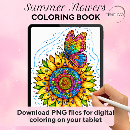 Adult coloring book, summer flowers, coloring book, floral, coloriage png, floral coloring pages, adult coloring pages, doodle colouring book, flower colouring pages png, adult coloring pages printable, adult coloring, coloring pages for adults, coloring page digital, Instant download, Intricate, High detail, Line art, best seller, grey scale, Blumen Malbuch, Sommer Blumen, fleur
