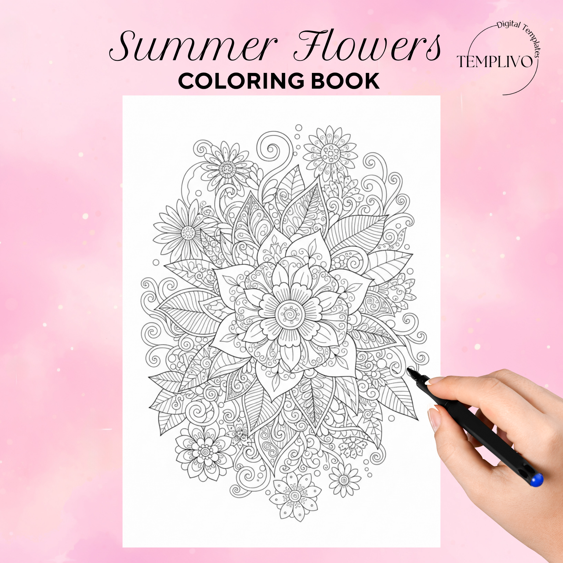 Adult coloring book, summer flowers, coloring book, floral, coloriage png, floral coloring pages, adult coloring pages, doodle colouring book, flower colouring pages png, adult coloring pages printable, adult coloring, coloring pages for adults, coloring page digital, Instant download, Intricate, High detail, Line art, best seller, grey scale, Blumen Malbuch, Sommer Blumen, fleur

