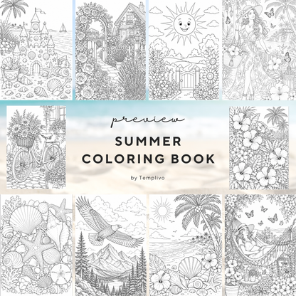 Adult coloring book, Summer coloring book, beach, livre de coloriage, pdf, png, flowers coloring pages, adult coloring pages, doodle colouring book, floral colouring pages png, adult coloring pages printable, adult coloring, coloring pages for adults, coloring page digital, Instant download, high detail and intricate, Line art, best seller, grey scale, Sommer Malvorlagen, Malbuch, Malseiten, frauen