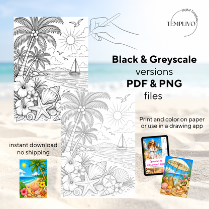 Adult coloring book, Summer coloring book, beach, livre de coloriage, pdf, png, flowers coloring pages, adult coloring pages, doodle colouring book, floral colouring pages png, adult coloring pages printable, adult coloring, coloring pages for adults, coloring page digital, Instant download, high detail and intricate, Line art, best seller, grey scale, Sommer Malvorlagen, Malbuch, Malseiten, frauen