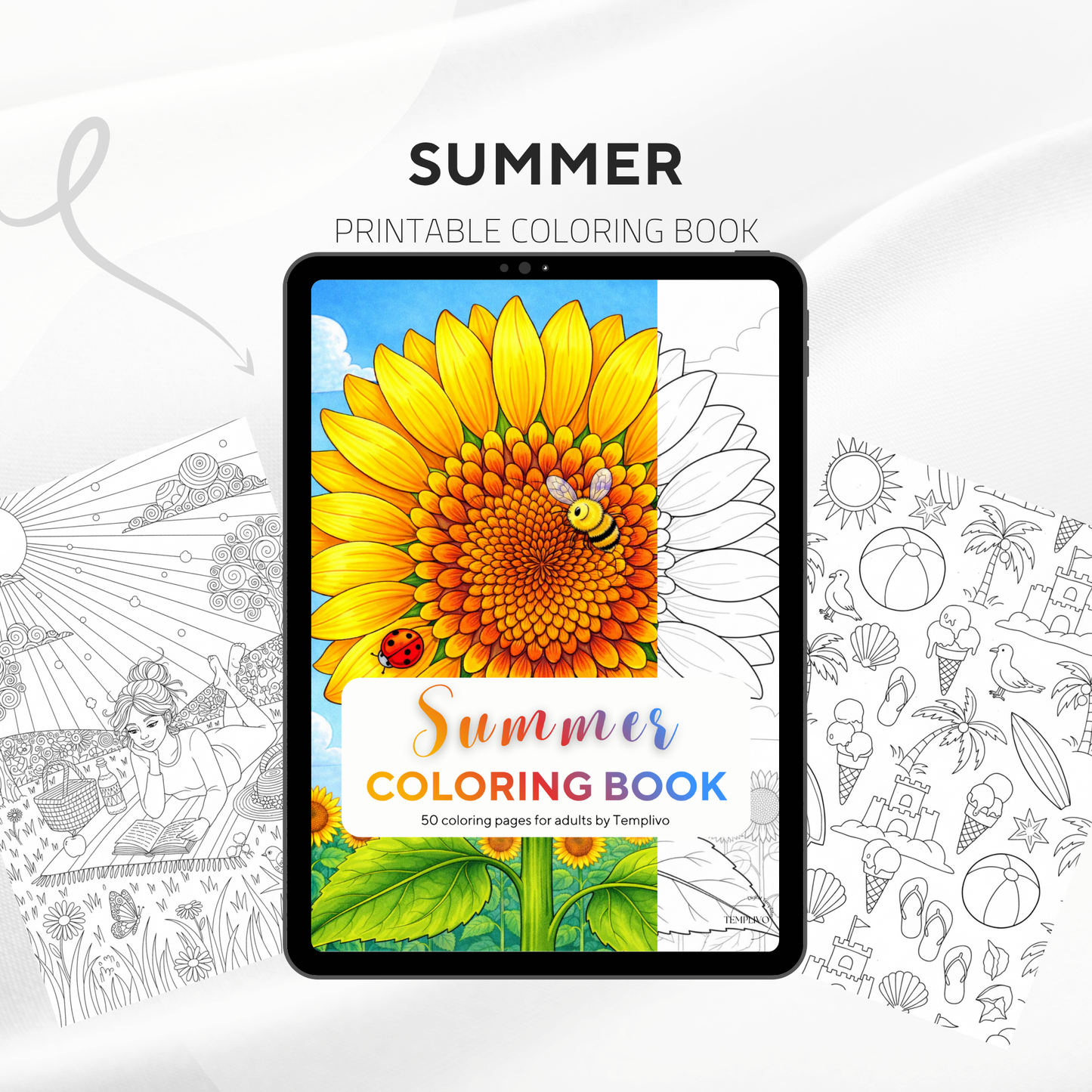 adult coloring book, summer coloring book, coloring book, summer theme, flower colouring, adult coloring book, Malbuch, Malseiten, Sommer, Malbuch, intricate, line-art, high detail black and greyscale, pdf, png, printable coloring sheets, digital coloring, livres coloriage adulte, doodle coloring, 
ausmalbilder erwachsene, digital download, Instant download, Coloring Pages for adults, coloriage png, floral coloring
