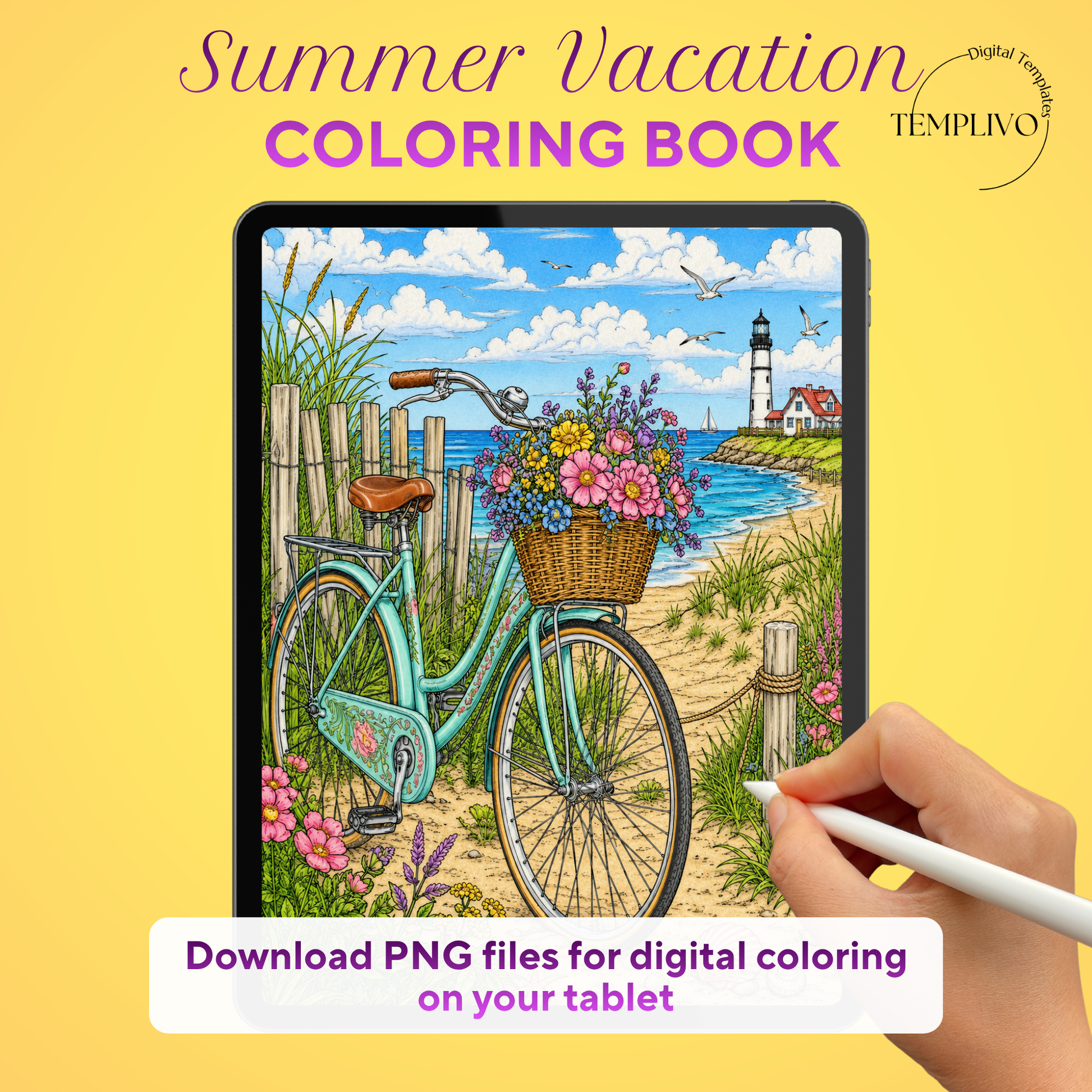 Adult coloring book, summer vacation  coloring book, summer, coloriage png, floral coloring pages, adult coloring pages, doodle colouring book, vacation colouring pages png, adult coloring pages printable, adult coloring, coloring pages for adults, coloring page digital, Instant download, Intricate, High detail, Line art, best seller, grey scale, summer vacation, Malbuch, Malseiten