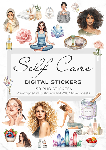Digital stickers, Self care, digital planner stickers, self care stickers, PNG Stickers, planner stickers, watercolor self care planner stickers, wellness journal stickers, png stickers, self care, digital planner, digital download, self care stickers, ipad stickers, goodnotes stickers, tablet stickers, aesthetic stickers, stickers numeriques, stickers digitali, Selbstliebe, digitale sticker