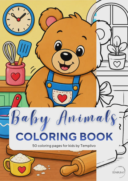 Baby Animals Coloring Book