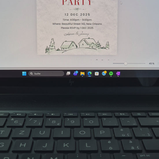 Christmas Party Invitation, Canva Template, editable invitation, digital christmas invitation, christmas party envite, weihnachts party einladung, canva vorlage, printable pdf invitation, digital invite