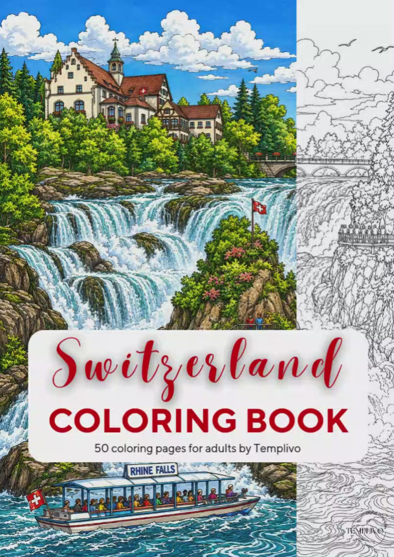 Adult coloring book, switzerland coloring book, swiss, coloriage png, floral coloring pages, adult coloring pages, doodle colouring book, forest colouring pages png, animal coloring pages, adult coloring pages printable, adult coloring, coloring pages for adults, coloring page digital, Instant download, Intricate, High detail, Line art, best seller, grey scale, swissness, Malbuch, Malseiten, Schweiz, Suisse