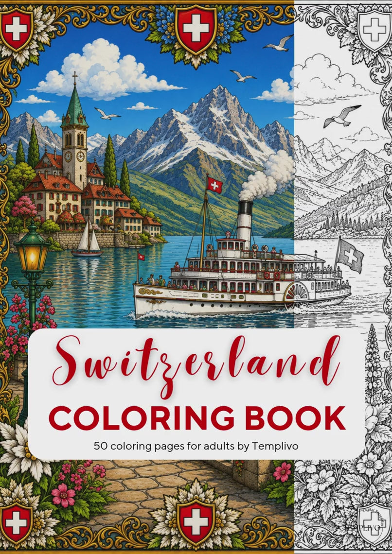 Adult coloring book, switzerland coloring book, swiss, coloriage png, floral coloring pages, adult coloring pages, doodle colouring book, forest colouring pages png, animal coloring pages, adult coloring pages printable, adult coloring, coloring pages for adults, coloring page digital, Instant download, Intricate, High detail, Line art, best seller, grey scale, swissness, Malbuch, Malseiten, Schweiz, Suisse