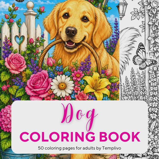 Adult coloring book, Dog coloring book, garden, livre de coloriage, pdf, png, dog coloring pages, adult coloring pages, doodle colouring book, flower dog colouring pages png, adult coloring pages printable, adult coloring, coloring pages for adults, coloring page digital, Instant download, Intricate, High detail, Line art, best seller, grey scale, Hunde Malvorlagen, Malbuch, Malseiten, Hund
