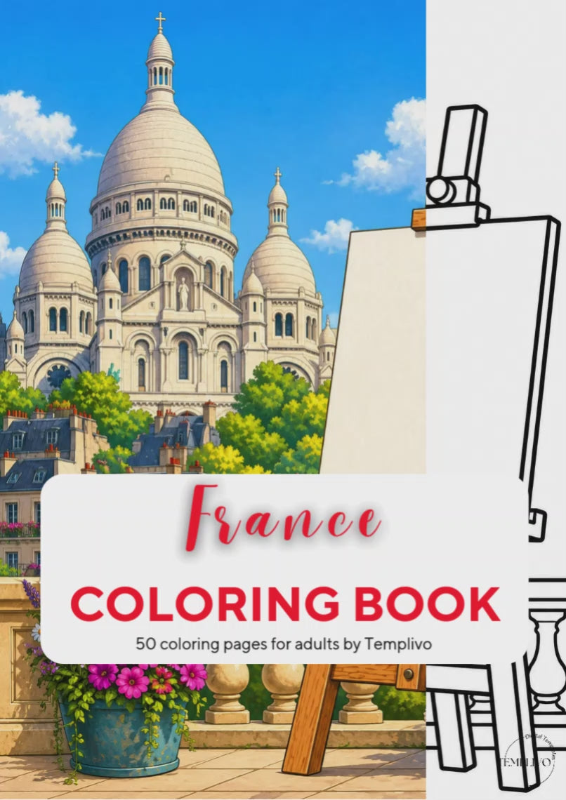 Adult coloring book, france coloring book, francais, livre de coloriage, pdf, png, france coloring pages, adult coloring pages, doodle colouring book, france colouring pages png, adult coloring pages printable, adult coloring, coloring pages for adults, coloring page digital, Instant download, simpl and easyl, Line art, best seller, grey scale, Frankreich Malvorlagen, Malbuch, Malseiten