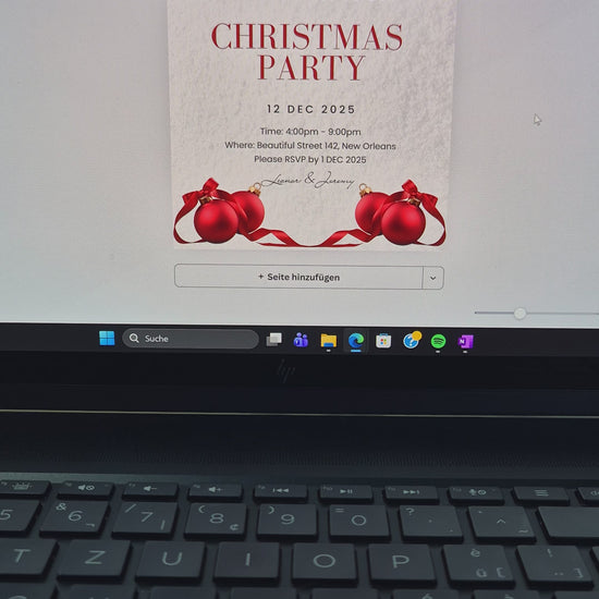 Christmas Party Invitation, Canva template, editable template, printable invitation, digital invitation, electronic invite, Weihnachtsfeier Einladung, Canva Vorlage, christmas invitation, xmas party invite