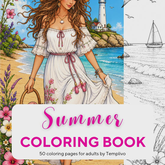 Adult coloring book, Summer coloring book, beach, livre de coloriage, pdf, png, flowers coloring pages, adult coloring pages, doodle colouring book, floral colouring pages png, adult coloring pages printable, adult coloring, coloring pages for adults, coloring page digital, Instant download, high detail and intricate, Line art, best seller, grey scale, Sommer Malvorlagen, Malbuch, Malseiten, frauen