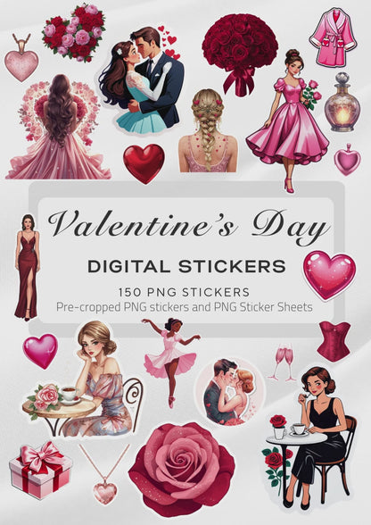 Digital stickers, digital planner stickers, planner stickers, valentines day, png stickers, stickers, ipad stickers, goodnotes stickers, aesthetic stickers, watercolor stickers, valentines png, valentines stickers, valentine, love stickers, valentinstag, digitale sticker, planer sticker