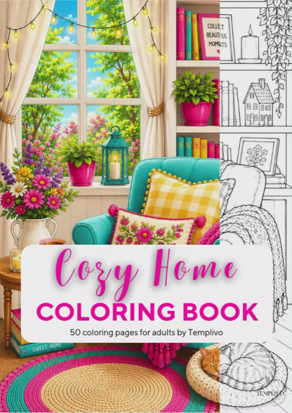 Adult coloring book, Cozy Home  coloring book, cozy, coloriage png, home coloring pages, adult coloring pages, doodle colouring book, vacation colouring pages png, adult coloring pages printable, adult coloring, coloring pages for adults, coloring page digital, Instant download, Intricate, High detail, Line art, best seller, grey scale, gemütliches Zuhasuse, Malbuch, Malseiten